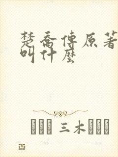 楚乔传原著小说叫什么