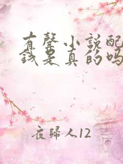 有声小说配音赚钱是真的吗