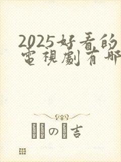 2025好看的电视剧有哪些强烈推荐