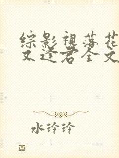 综影视落花时节又逢君全文阅读