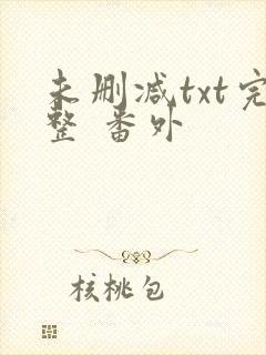 未删减txt完整 番外