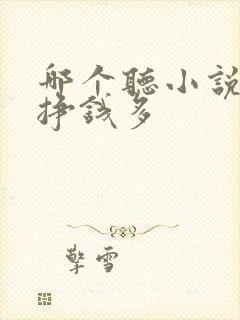 哪个听小说软件挣钱多