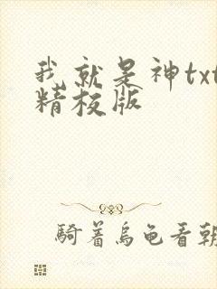 我就是神txt精校版