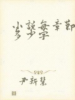 小说每章节大约多少字