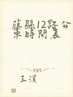 藤县12路公交车时间表