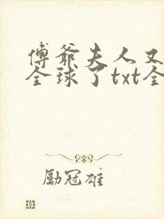 傅爷夫人又惊艳全球了txt全文下载