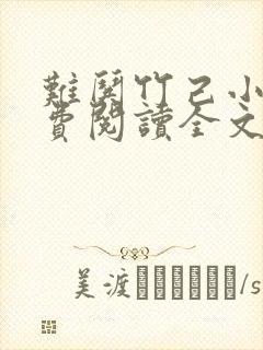 难哄竹己小说免费阅读全文