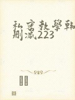 私密教学韩漫无删减223