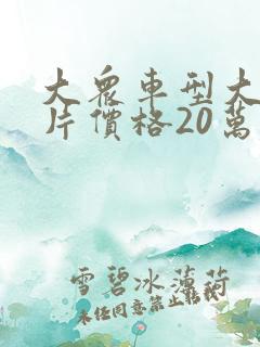 大众车型大全图片价格20万左右的车