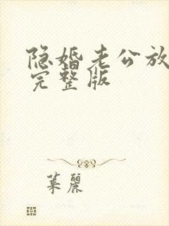 隐婚老公放肆宠完整版