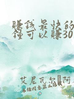 赚钱最快的一分钟可以赚30元