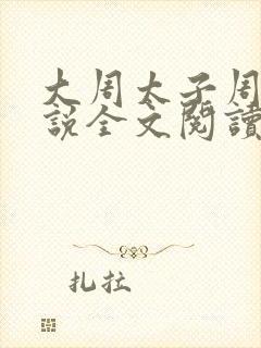 大周太子周铮小说全文阅读