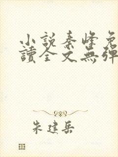 小说秦峰免费阅读全文无弹窗