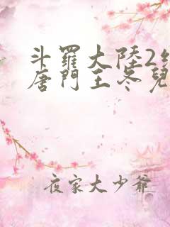 斗罗大陆2绝世唐门王冬儿的身份