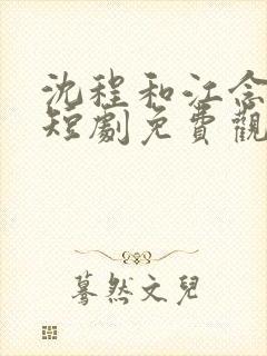 沈程和江念姿的短剧免费观看