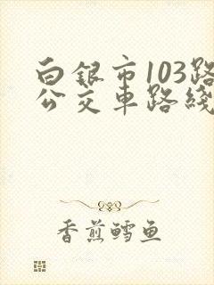 白银市103路公交车路线