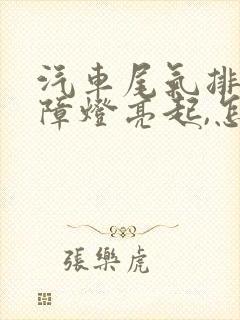 汽车尾气排放故障灯亮起,怎么解决