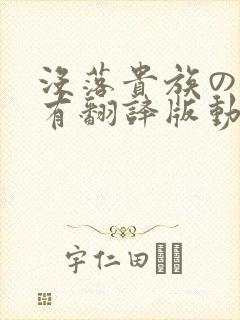 没落贵族の琉璃有翻译版动漫