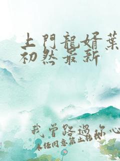 上门龙婿叶辰潇初然最新