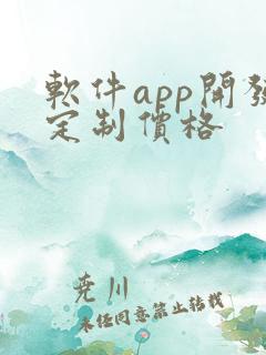 软件app开发定制价格