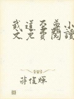 武道至尊小说全文免费阅读无弹窗