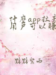 什么app拉新用户可以赚钱