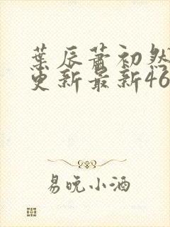 叶辰萧初然刚刚更新最新4639章
