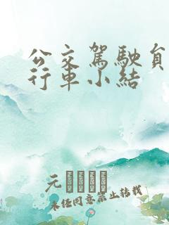 公交驾驶员安全行车小结