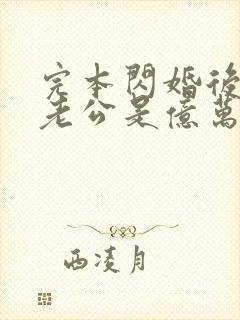 完本闪婚后发现老公是亿万富豪