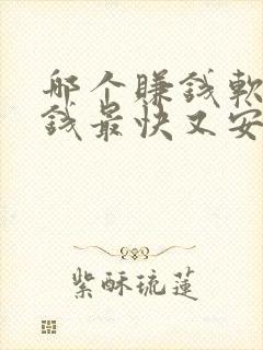 哪个赚钱软件赚钱最快又安全 哪个赚钱软件赚钱最快又安全