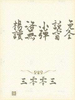 杨洛小说免费阅读无弹窗全文