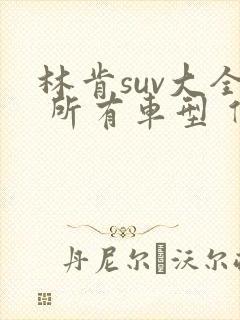 林肯suv大全 所有车型 价格 图片