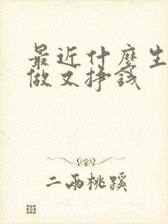最近什么生意好做又挣钱
