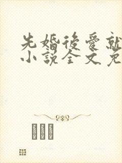 先婚后爱就她吧小说全文免费阅读最
