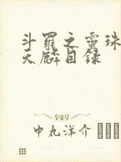 斗罗之灵珠神剑天麟目录