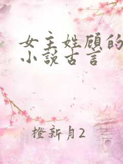 女主姓顾的重生小说古言