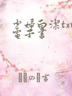 少妇白洁txt电子书