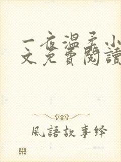 一夜温柔小说全文免费阅读无弹窗