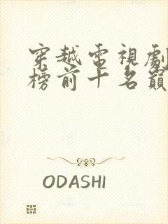 穿越电视剧排行榜前十名巅峰之作