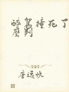 醉驾撞死了人怎么判