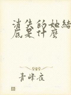 消失的她结局到底是什么 消失的她结局到底是什么