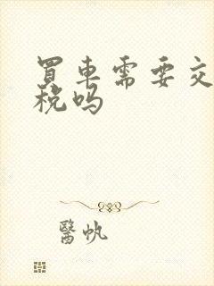 买车需要交购车税吗