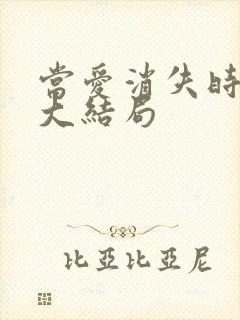 当爱消失时短剧大结局