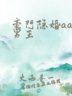 豪门隐婚aa制男主