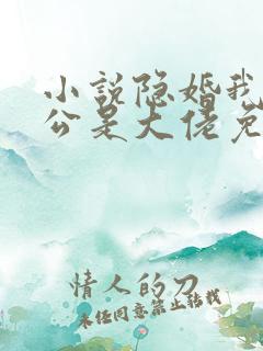 小说隐婚我的老公是大佬免费阅读