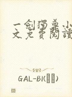 一剑独尊小说全文免费阅读无弹窗