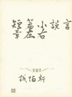 短篇小说言情十章左右