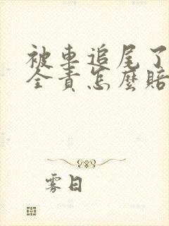 被车追尾了对方全责怎么赔偿