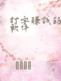 打字赚钱的平台软件
