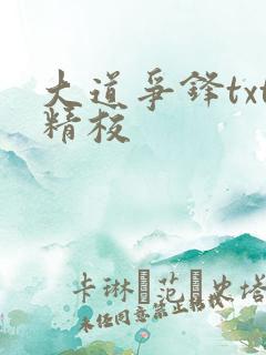 大道争锋txt精校